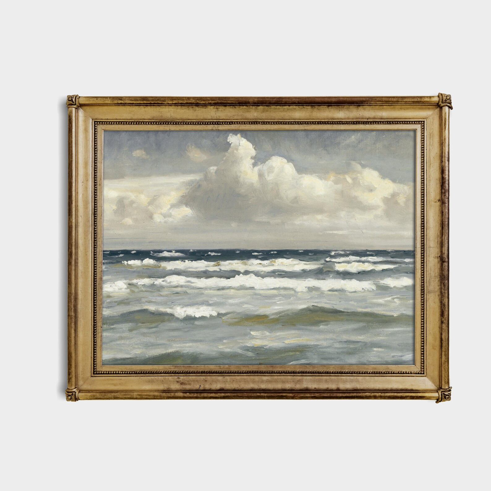 Vintage Seascape Painting Antique Ocean Beach Print Digital Download Printable Wall Art Coastal W... | Etsy (CAD)