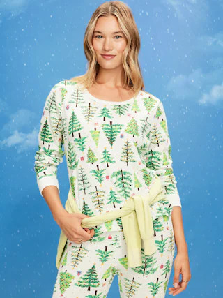 Scoop-Neck Waffle Pajama Top for Women | Old Navy (CA)