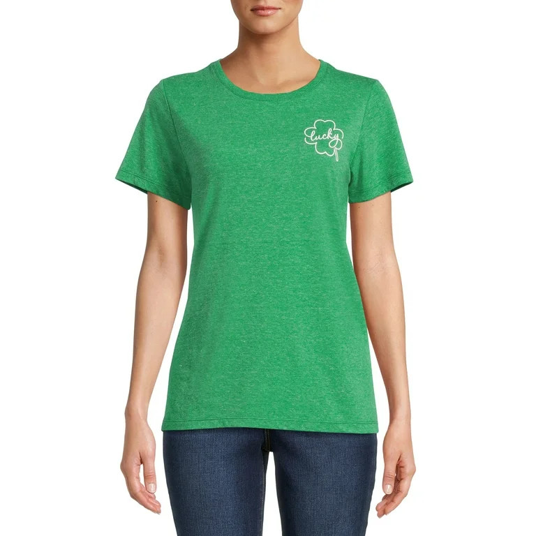 Way to Celebrate Women's Lucky Graphic T-Shirt | Walmart (US)