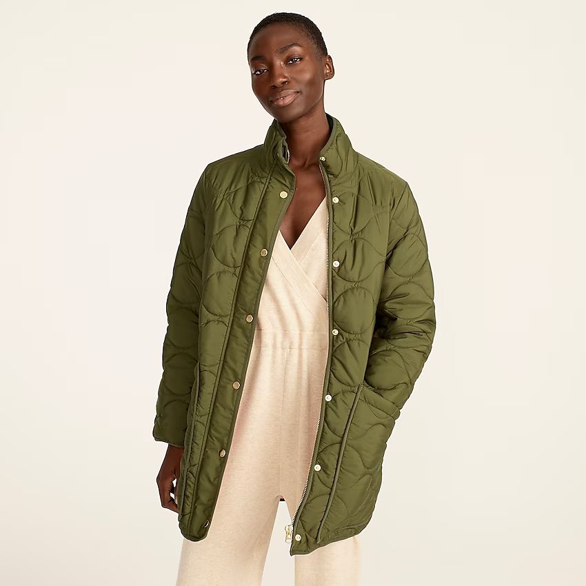 Petite Quilted cocoon puffer with PrimaLoft® | J.Crew US