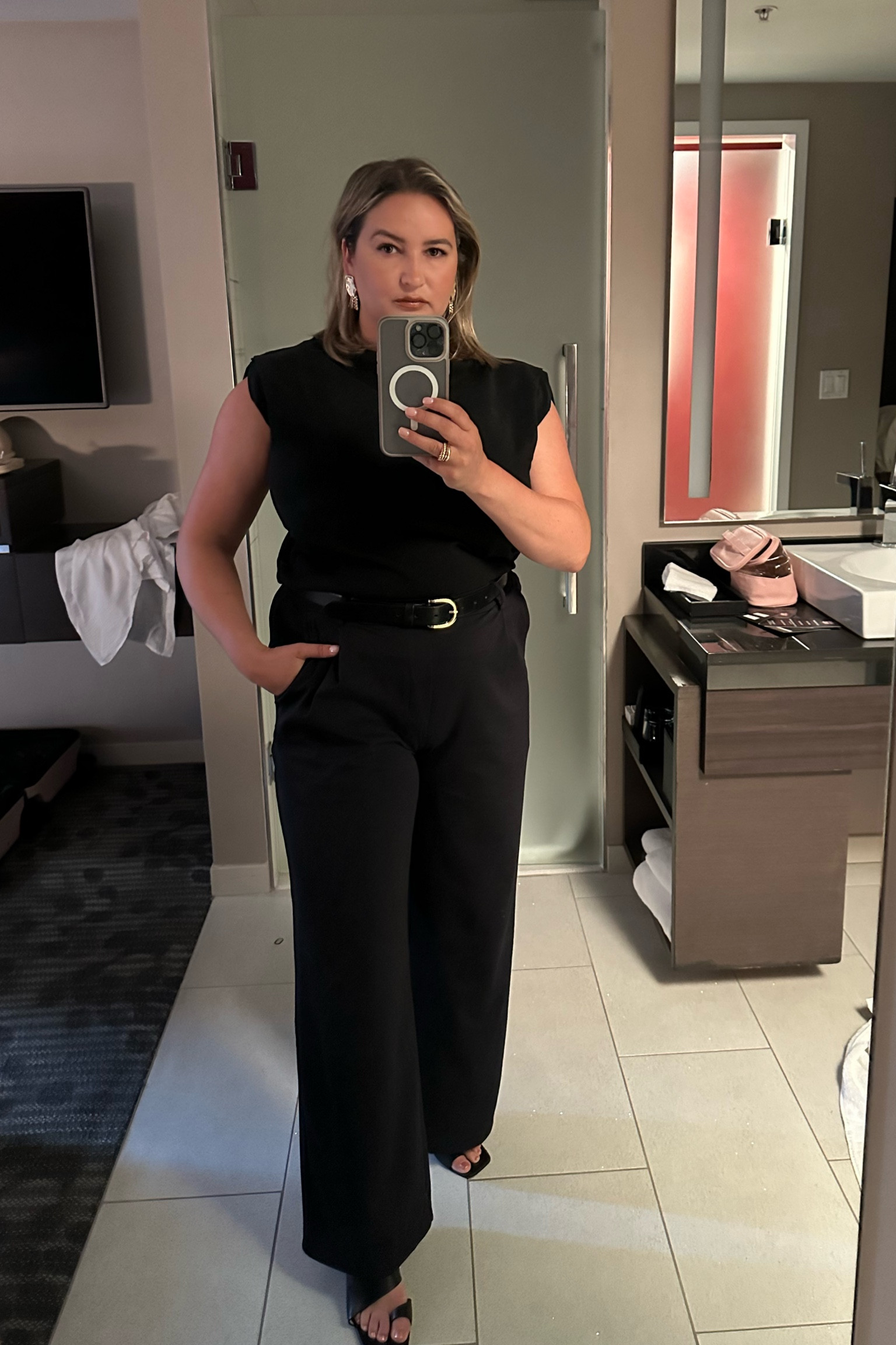 The Halara Straight Leg Work Pants are a must have. I can’t link them but had to tell you what the pants are 💝 Great staple for work. 

#LTKMidsize #LTKStyleTip