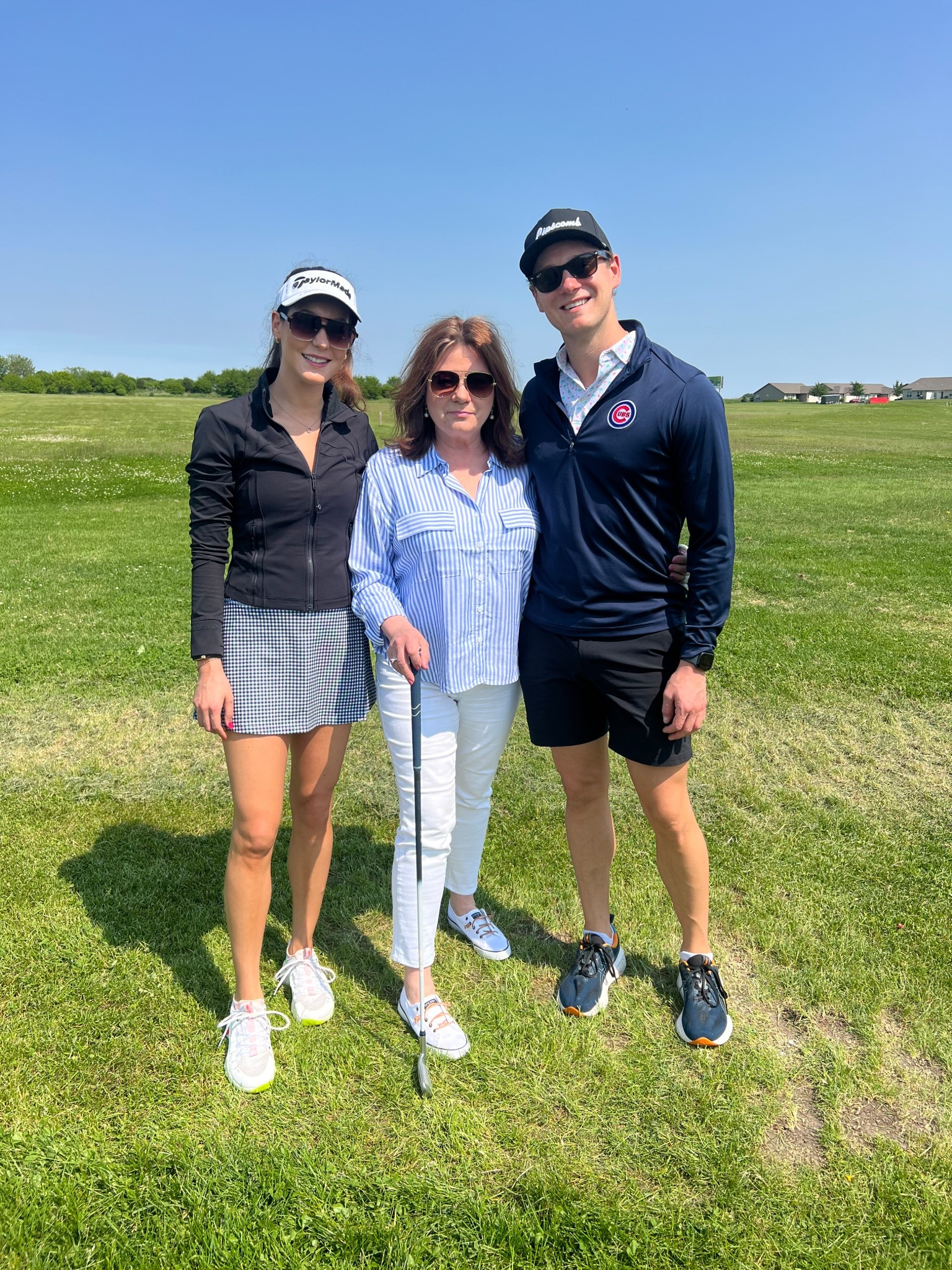 5/31 OOTD
Golf
Menswear

Beyond Yoga Shirred Crop Camisole (size M for me)
Lululemon define nulu (size 8 for me) 
TaylorMade golf visor 
Similar Abercrombie golf skirt linked 

#LTKShoeCrush #LTKActive