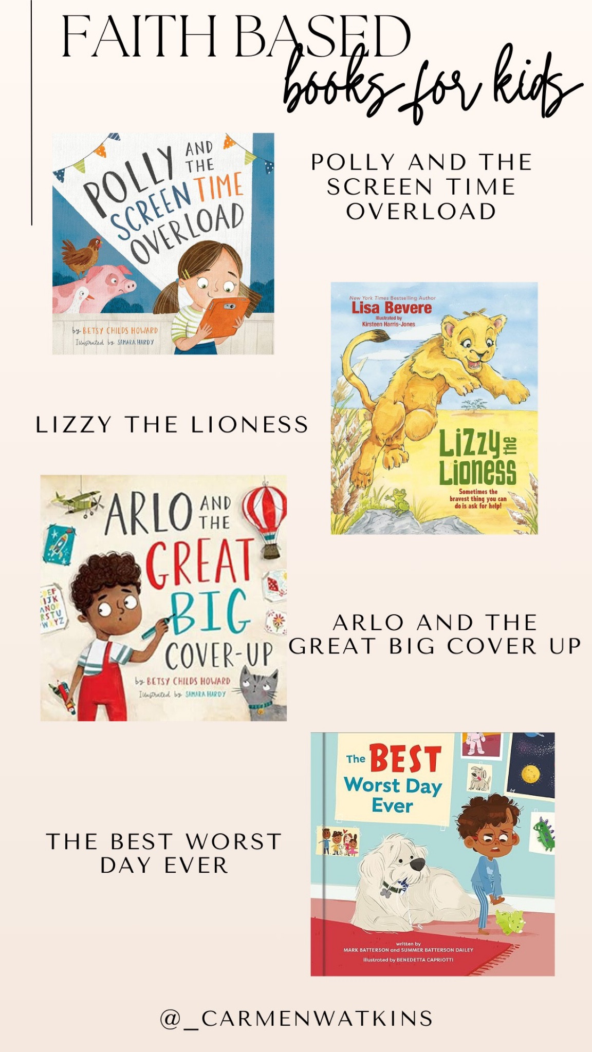 Just a handful of our favorite faith centered and scripture based books! 