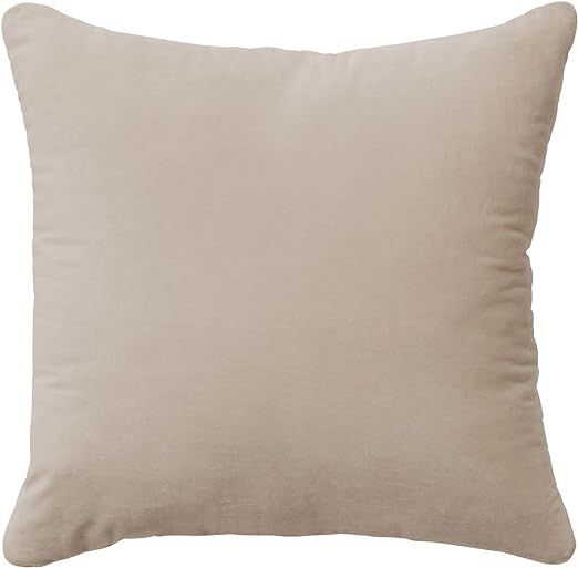 Nate Home by Nate Berkus Decorative Cotton Velvet Throw Pillow | Soft Luxurious Modern Decor, Cus... | Amazon (US)