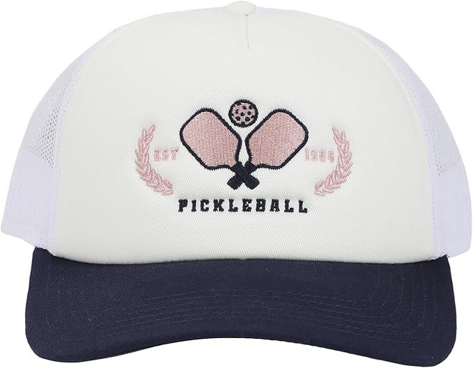 Bioworld Pickleball Paddles White Foam Trucker Hat | Amazon (US)