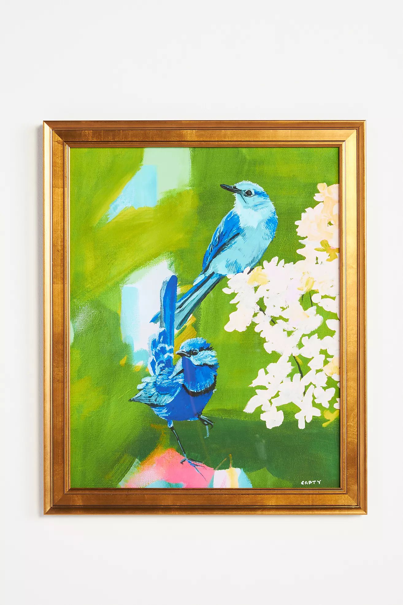 Myra and Bonnie Blue Birds Painting Wall Art | Anthropologie (US)