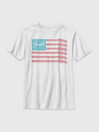 Kids Fender Guitar American Flag Graphic Tee | Gap (US)