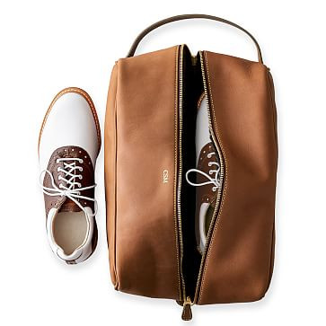 LEATHER TRAVEL SHOE BAG | Mark and Graham