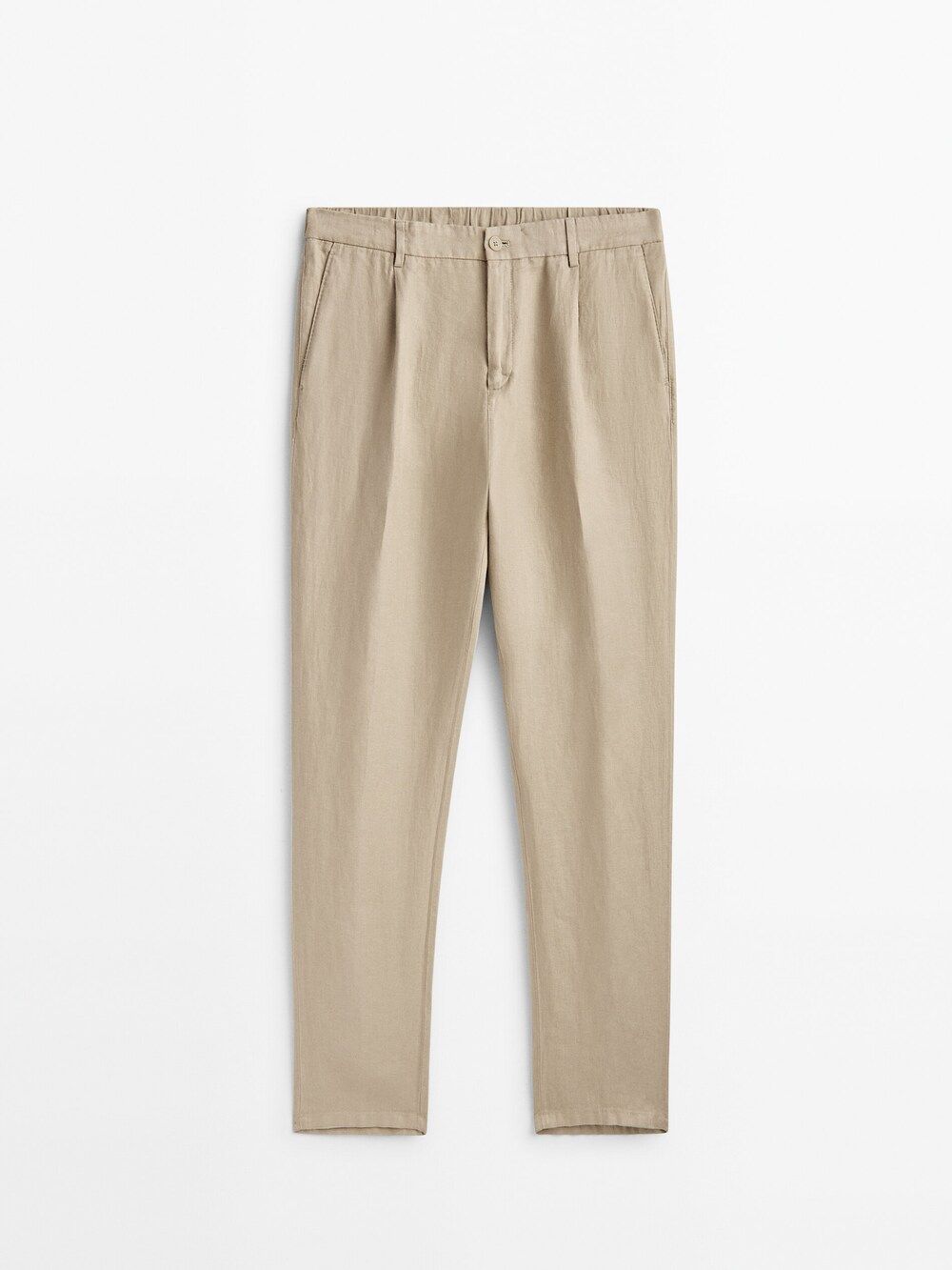 100% linen darted trousers | Massimo Dutti (US)