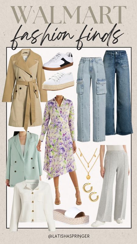 Cute new Walmart fashion finds! 

#walmartfashion

Walmart finds. Walmart style. Walmart fashion. Walmart spring style. Affordable trench coat. Spring trench coat. Floral spring dress. Cargo jeans. Wide leg jeans. Walmart white sneakers. Chic spring blazer. Gold button lady cardigan. Affordable spring style  

#LTKSeasonal #LTKfindsunder100 #LTKstyletip