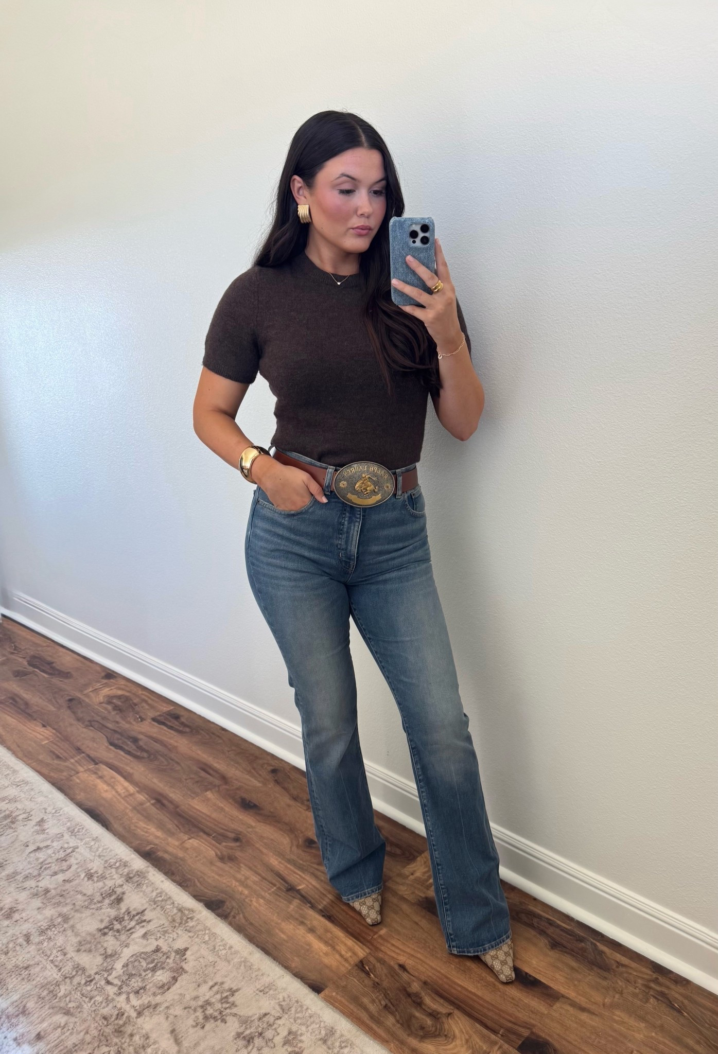 Casual western chic look for this Monday! The best fitting jeans ever, size down. 

#jeans #madewell #ralphlauren #westernchic 

#LTKShoeCrush #LTKTall #LTKSeasonal