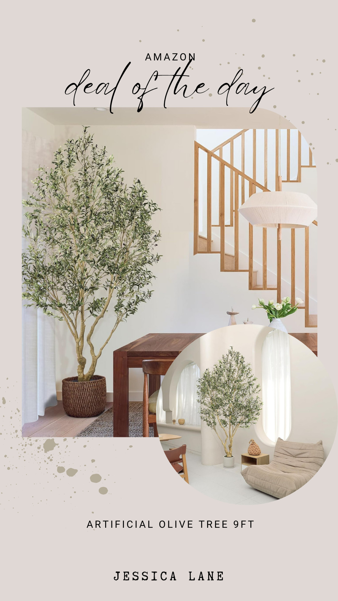 Elevate your space with this 9ft artificial olive tree that looks incredibly realistic. It is the perfect maintenance-free statement piece for high ceilings.
#homedecor #amazonhome #interiordesign #artificialtree 

 #LTKSeasonal #LTKHome #LTKSaleAlert