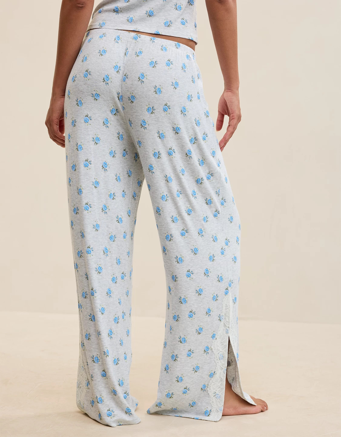 OVERSLEPT by Aerie Real Soft® Ribbed Trouser PJ | Aerie