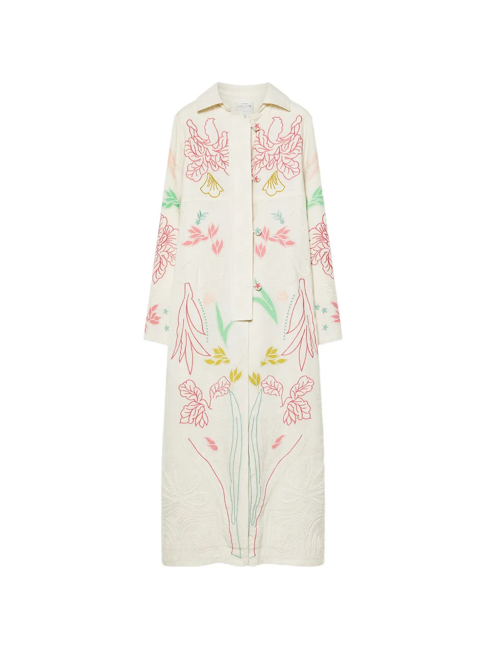 Forte Fortefloral embroidered coat | Farfetch Global