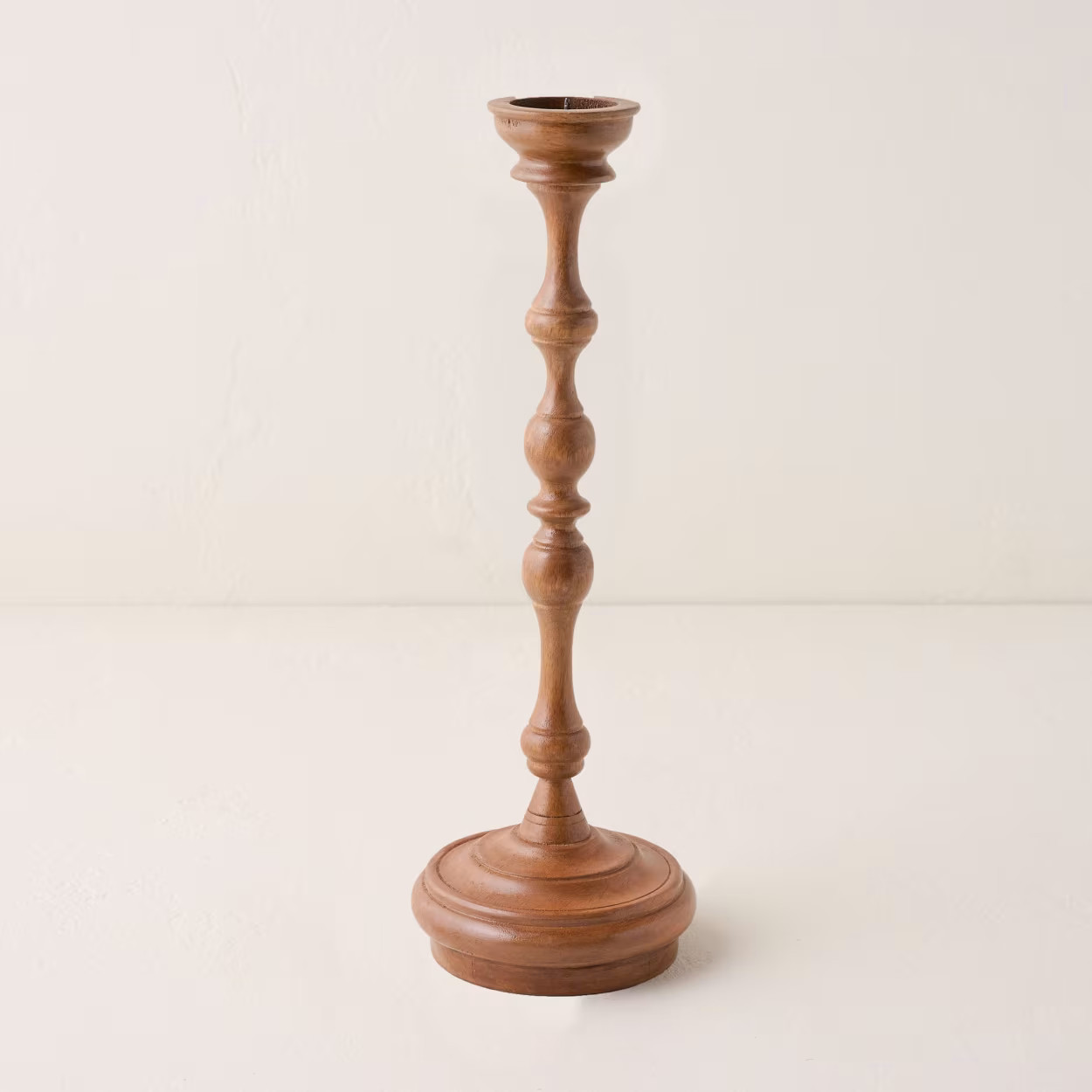 Turned Wood Taper Holder | Magnolia