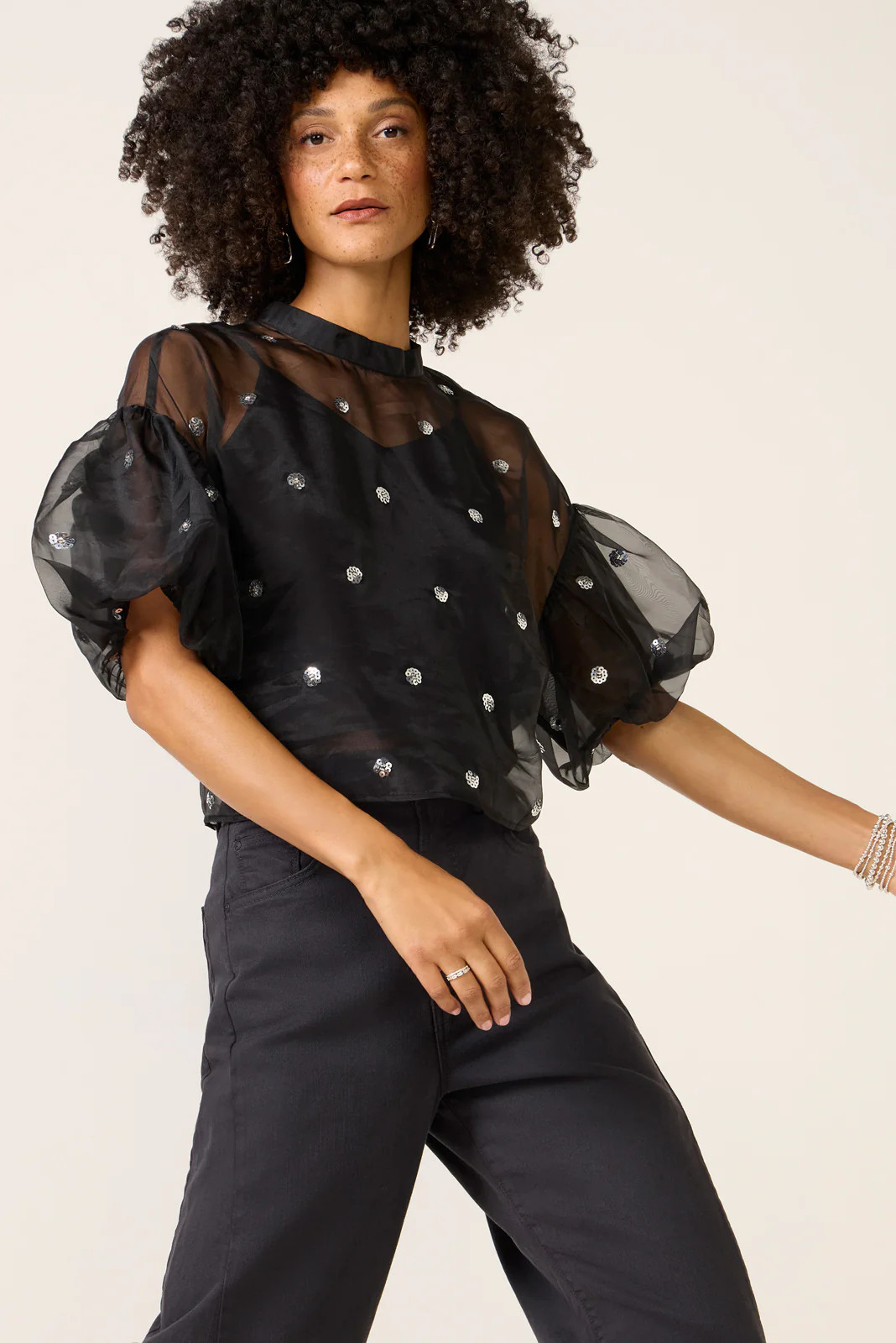 Cinthia Puff Organza Top | Evereve