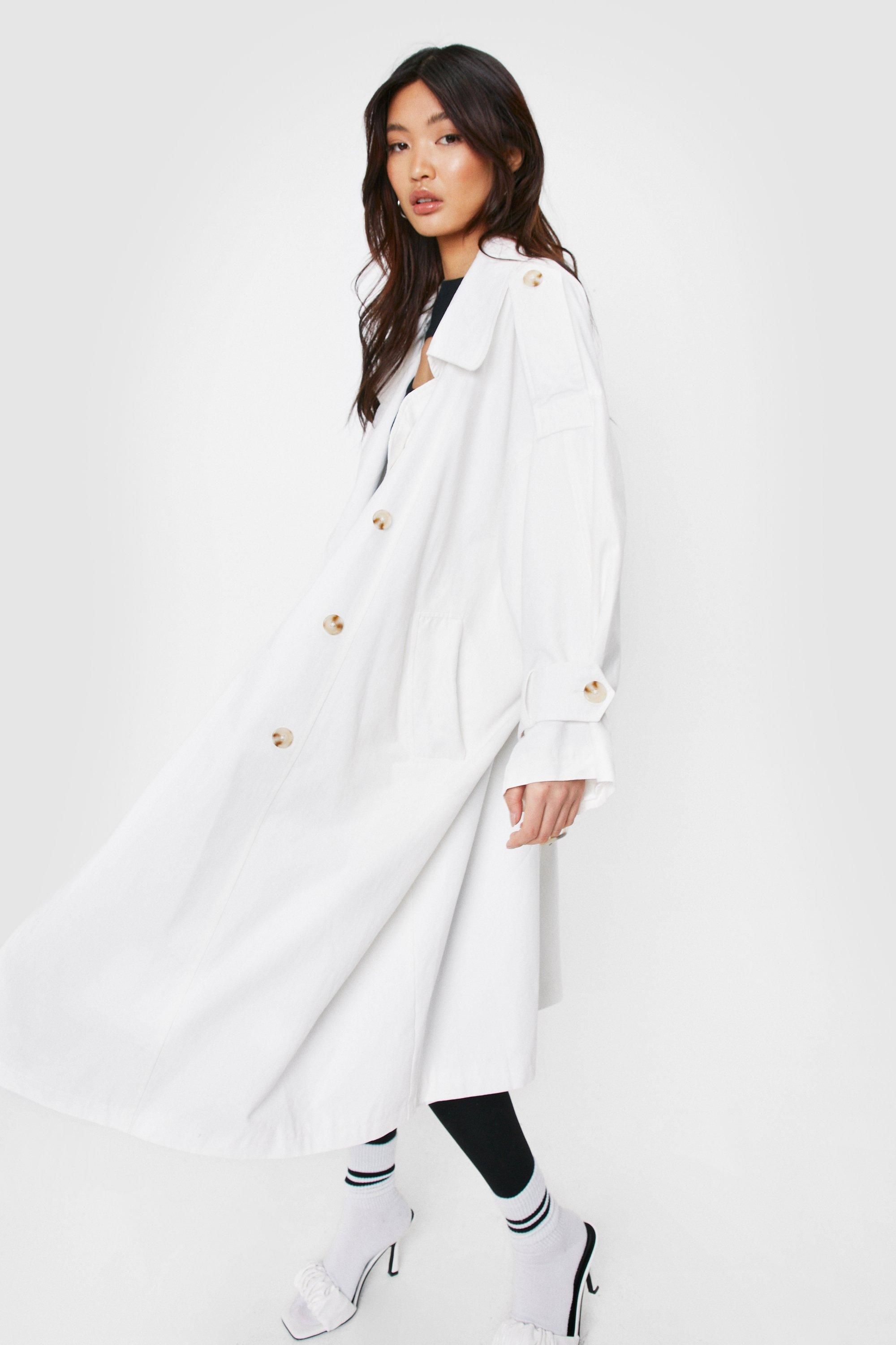 Womens Don't Sugar Coat It Belted Trench Coat - White | NastyGal (US & CA)