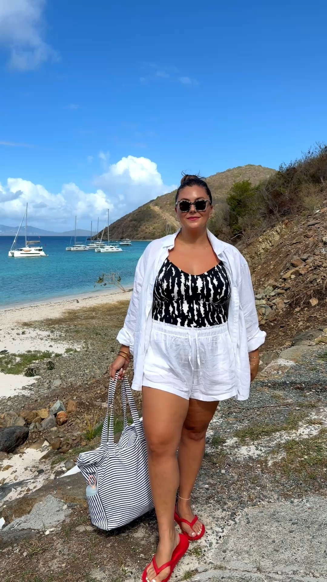 Today’s beach look! Wearing size 1X in top & 2x in shorts. Swimsuit is bra sized! Use CARARLYN15 on your first order at @Spanx

#LTKSeasonal #LTKMidsize #LTKSwim