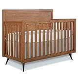 Evolur Stilnovo Mid Century 4-in-1 Convertible Crib in Sugarcane, Greenguard Gold Certified, 3 Mattr | Amazon (US)