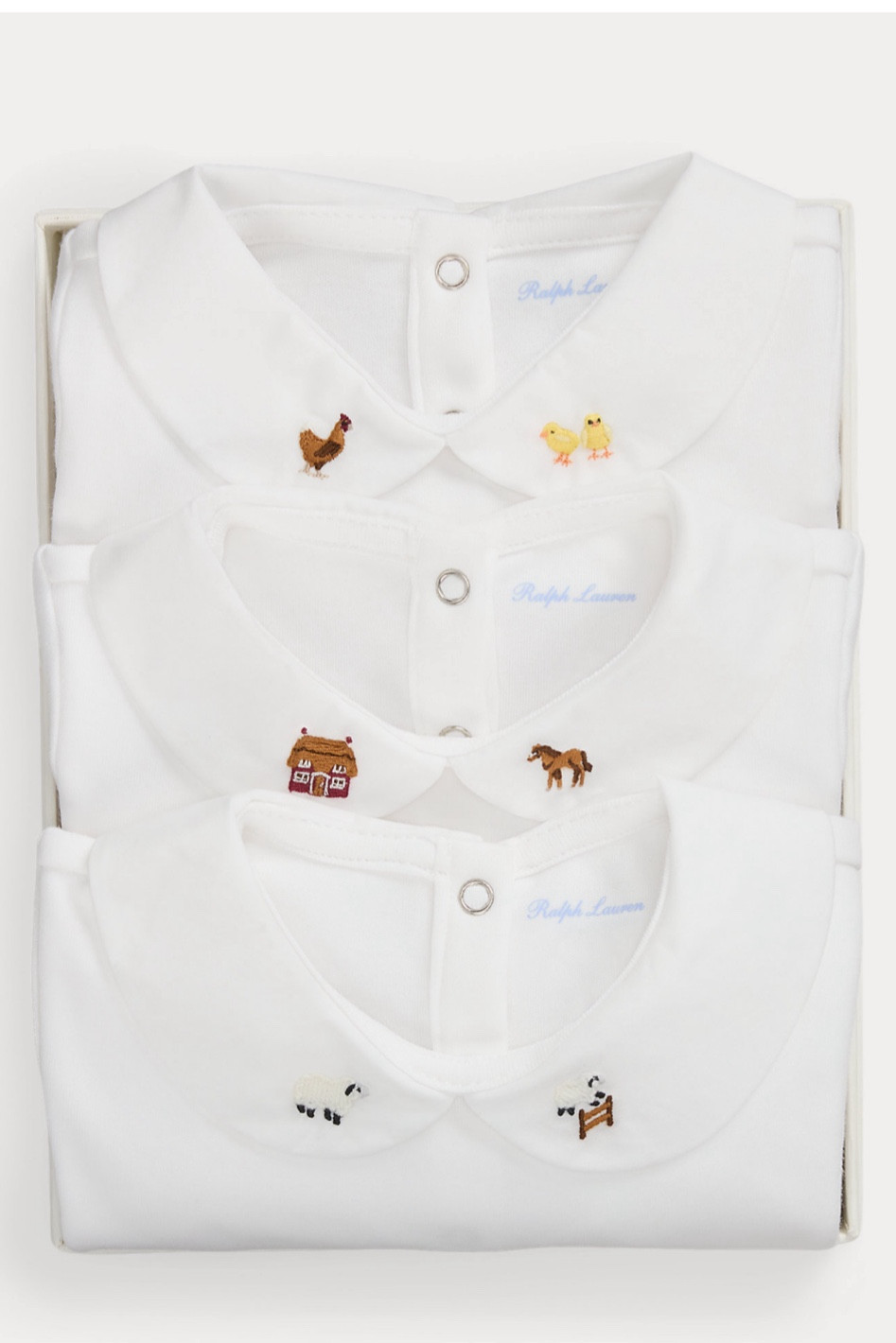 Some outfit inspo for these gorgeous Peter Pan collar bodysuits by Ralph Lauren! Cozy, Farm style is one of my favorites. Below are a few rompers and bloomers I would pair these cuties with! ❤️🐥🐴

#LTKBump #LTKBaby #LTKKids