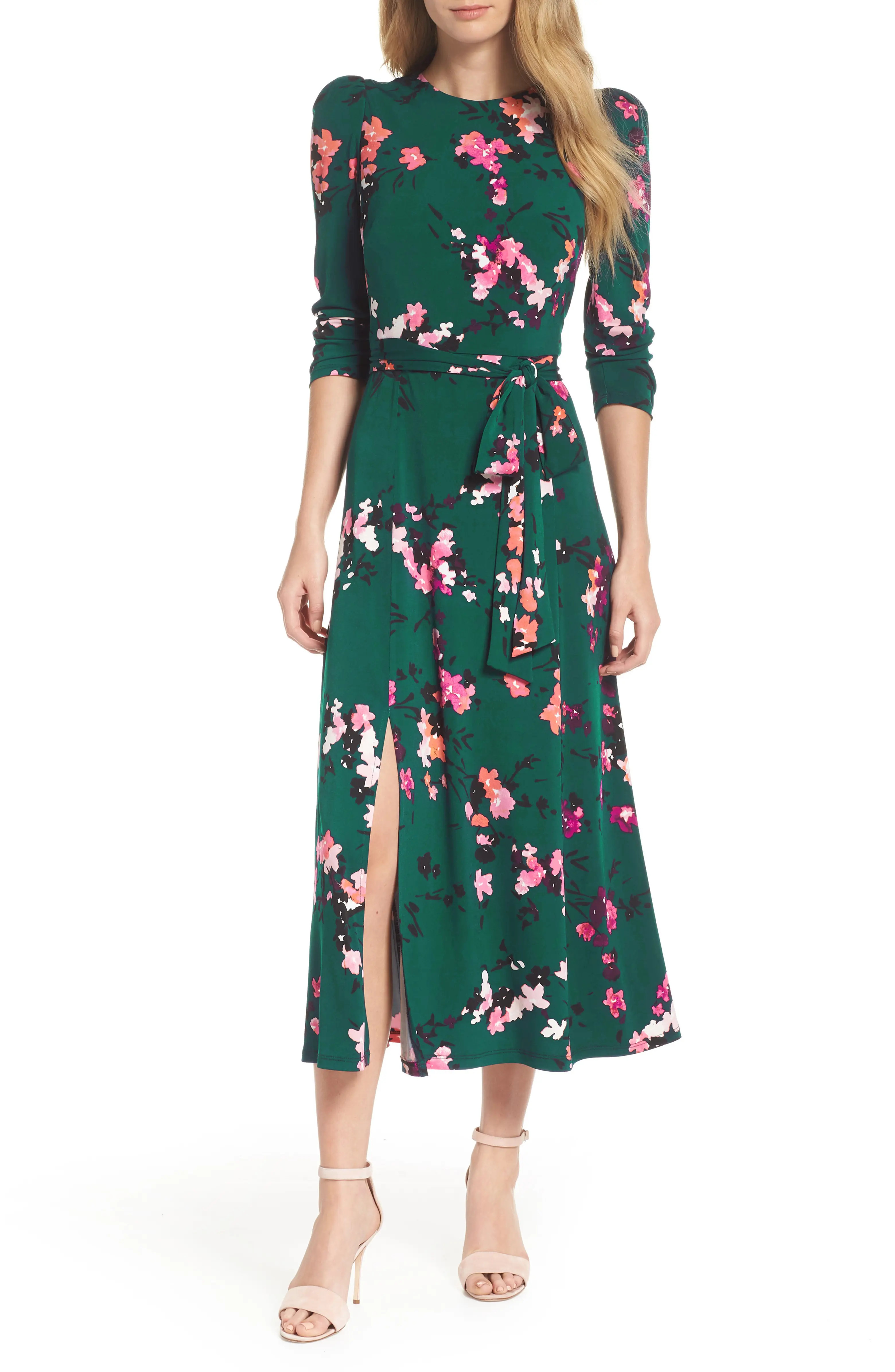 Floral Print Midi Dress | Nordstrom