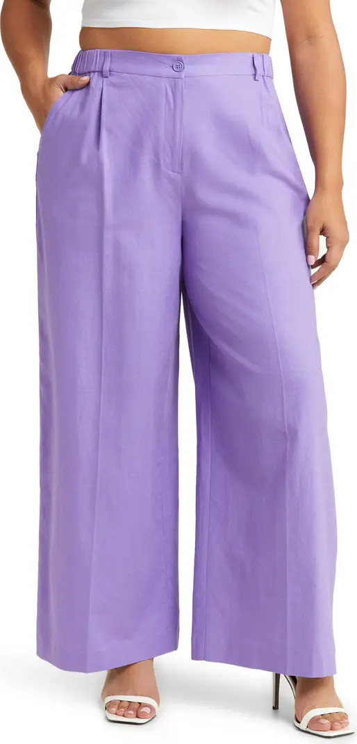 Linen Blend Wide Leg Pants | Nordstrom