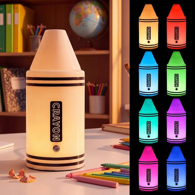 11" Classroom Lamp Crayon Light Teacher Desk Lamp with USB | Amazon (US)