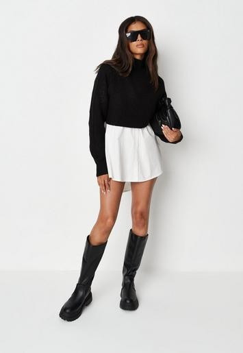 Missguided - Recycled Black High Neck Cropped Jumper | Missguided (UK & IE)