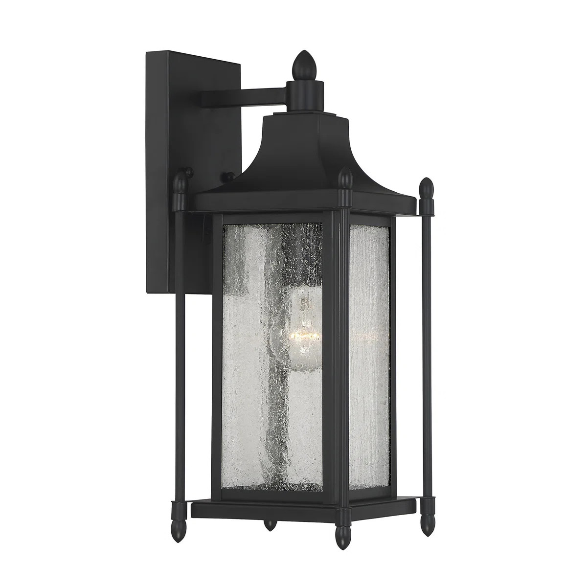Dunnmore 1-Light Outdoor Wall Lantern in Black | Wayfair North America