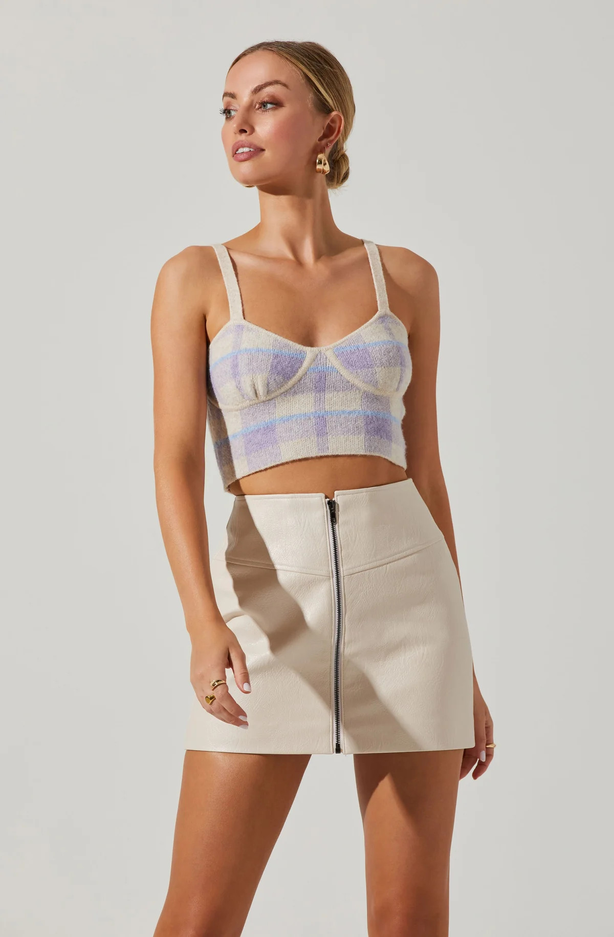 Belmont Plaid Knit Cami | ASTR The Label (US)