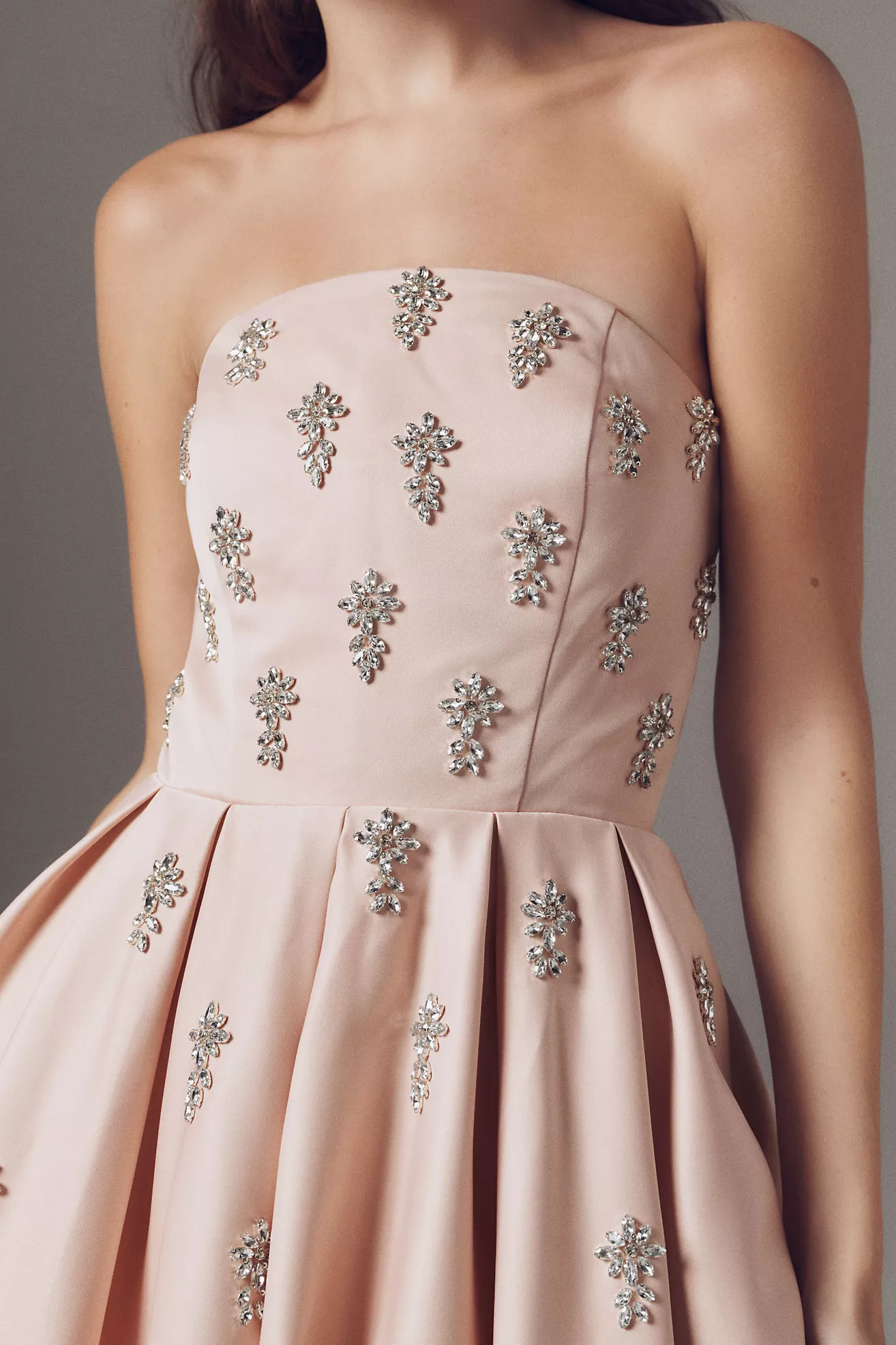 Mac Duggal Strapless Embellished A-Line Gown | Anthropologie (US)