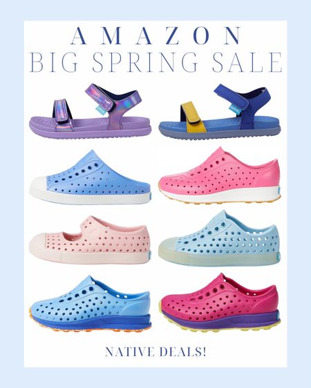 Big Spring Sale: Native Kid's Sandals, Sneakers, Water Shoes, Spring Shoes, Summer Shoes, Amazon 

#LTKsalealert #LTKbaby #LTKkids