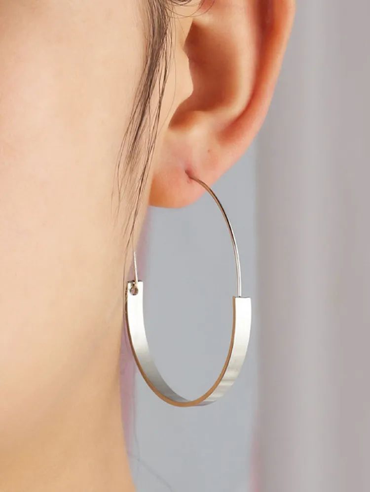 Simple Hoop Earrings 1pair | SHEIN