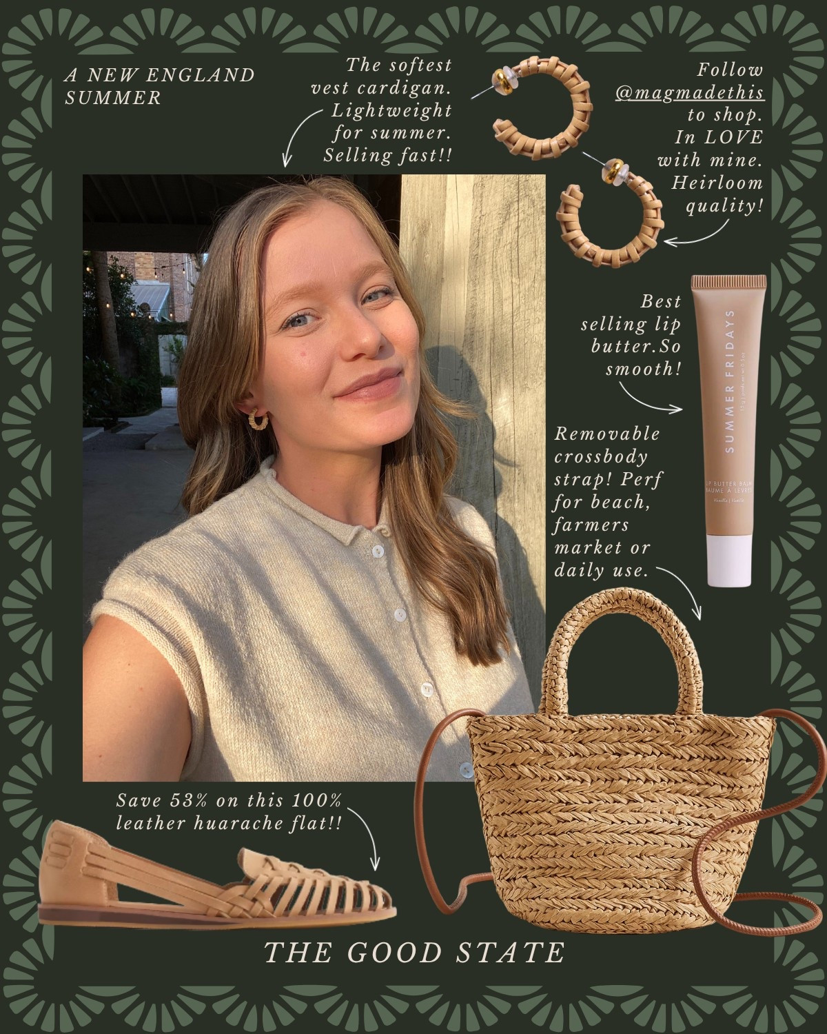 A New England Summer🦞 Save up to 76% today! This collection is for all the girlies living their best life as the summertime sunshine warms their face and the sea breeze blows through their hair. This is for the ones dreaming of evening strolls on Nantucket’s cobblestone roads and endless hydrangeas all around. For the ladies who love all things gingham, a lightweight sweater and all the classic stripes. For the ones who enjoy sailing in Newport, a picnic on the Cape Cod seashore and happy hour in Martha’s Vineyard. This collection is for you🦞 ⚓️ 🧺 

Ootd, outfit idea, style tip, classic style, timeless style striped sweater, quince, J.Crew, J.Crew, factory, target, target fashion, target style, Walmart, Anthropologie, Anthro, Madewell, white dress, spring dress, summer dress, spring fashion, summer fashion, vacation, outfit, Memorial Day sale, Memorial Day, outfit, Fourth of July, outfit, red, white, and blue outfit, gingham dress, quilt dress, organic skin, care, pearl, jewelry, Abercrombie, and Fitch, Tuckernuck, Madewell, H&M, Amazon, Amazon style, farmers market outfit, sissy light hat, dolce vita, women’s shoes, raffia bags, wedding guest dress, graduation dress, wedding guest, Lauren England, the good state

#LTKSaleAlert #LTKFindsUnder50 #LTKStyleTip