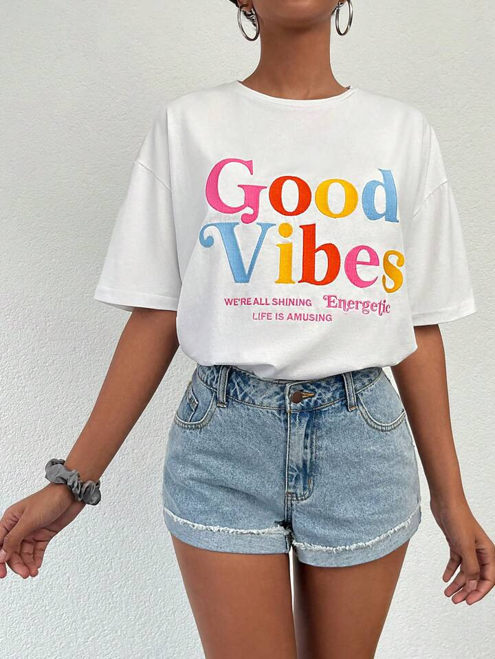 Good Vibes Only T-shirt  | SHEIN