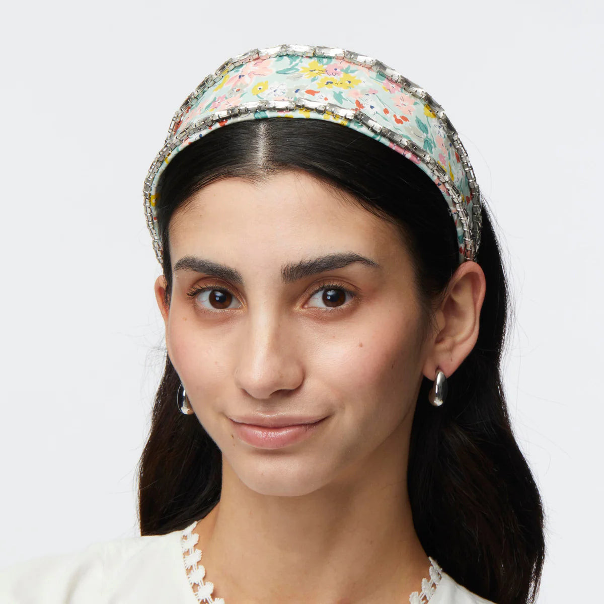 Lele Sadoughi California Bloom Brigitte Liberty Crystal Trim Headband | House of 29