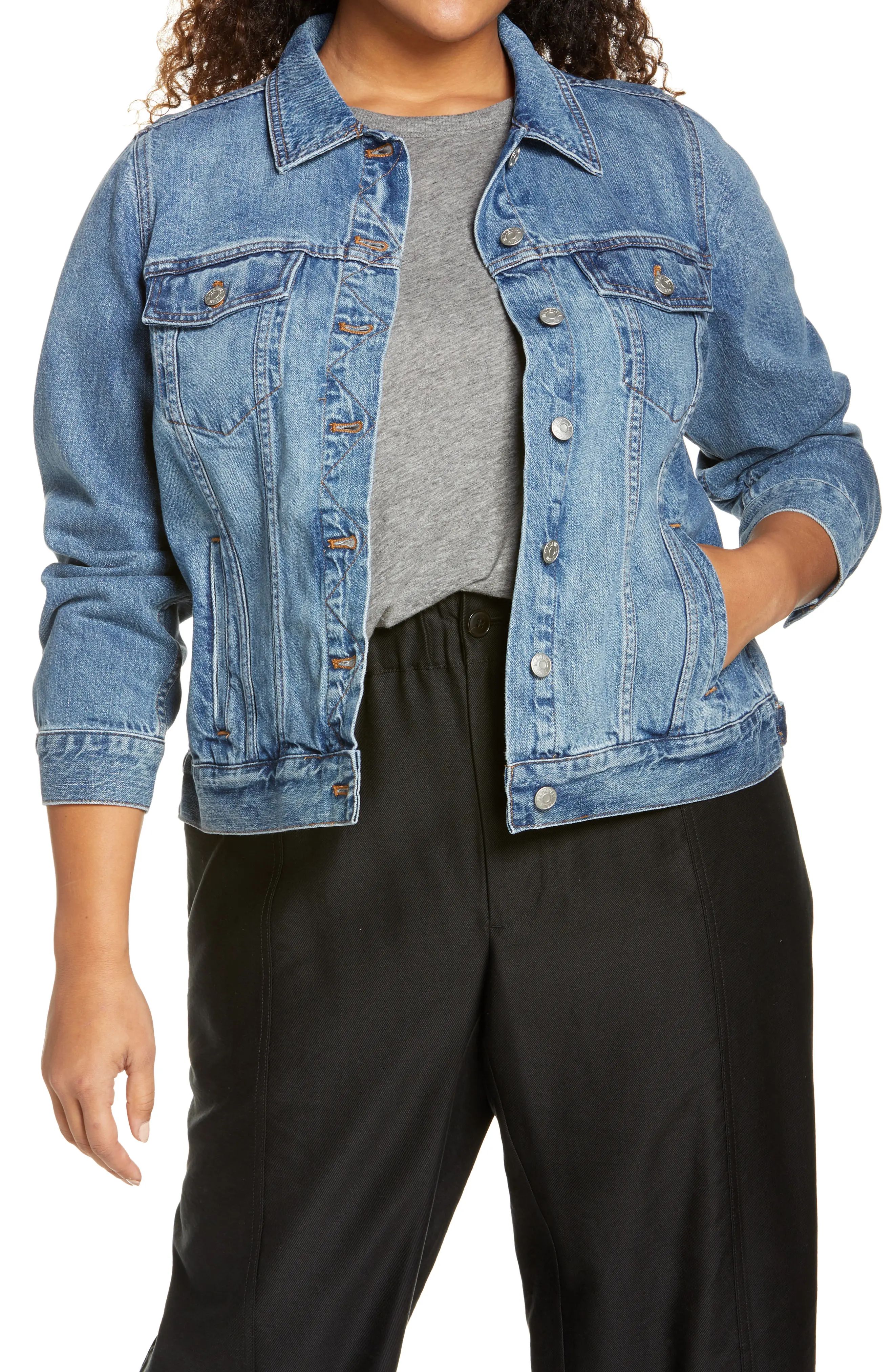 Plus Size Women's Madewell The Jean Jacket, Size 3X - Blue | Nordstrom