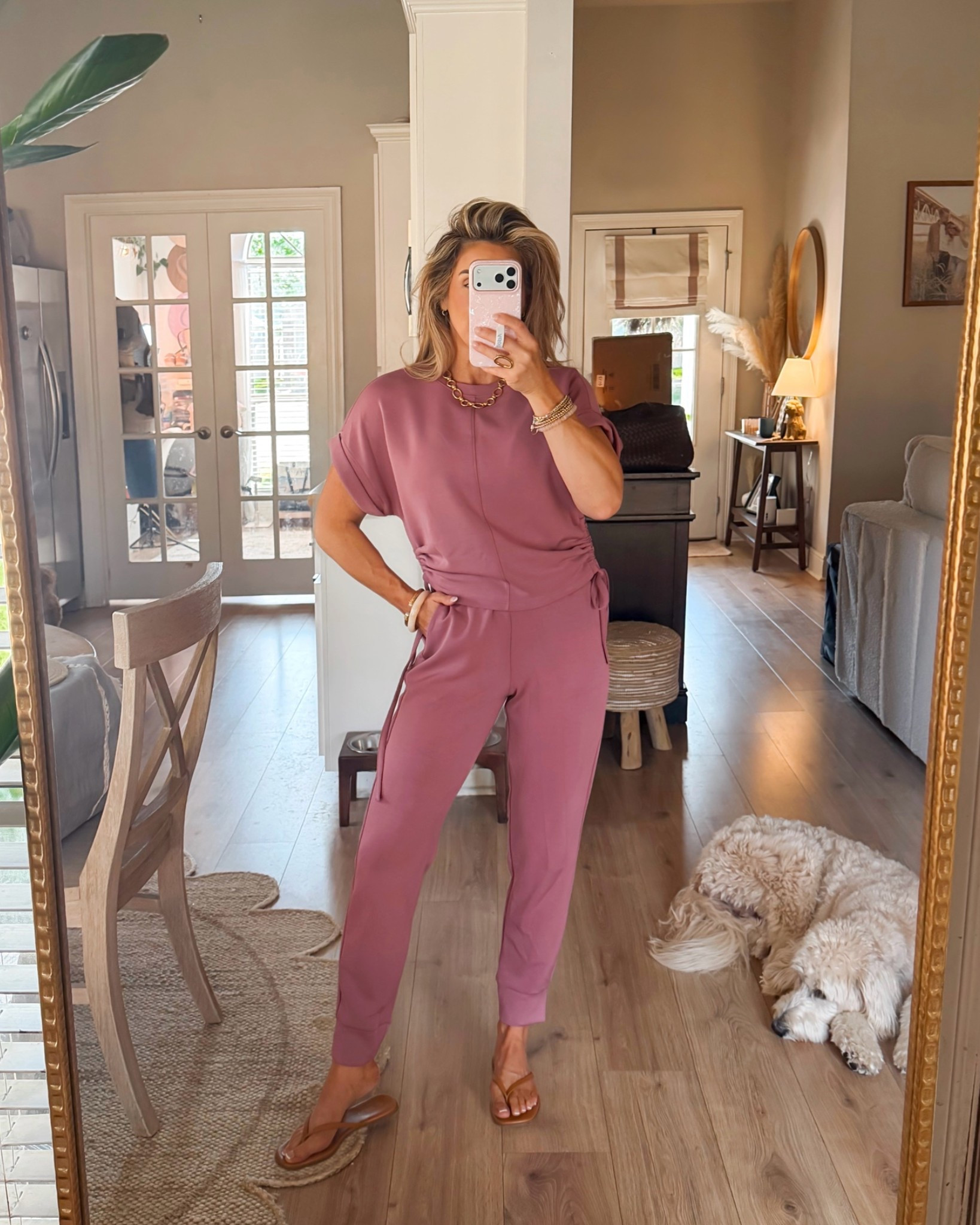Super soft scuba knit pants set. Love the cinching on the side of the top.

Fall outfits women, activewear, atheleisure, matching sets

#LTKmomlife #LTKActive #LTKOver40
