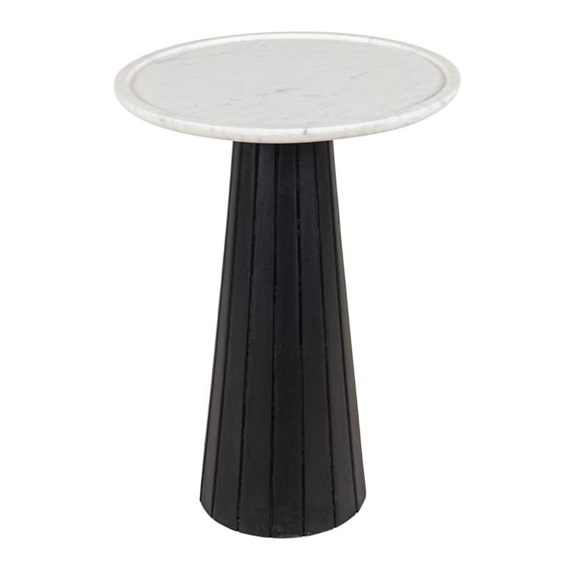 Fabiola Marble Accent Table, Black | At Home