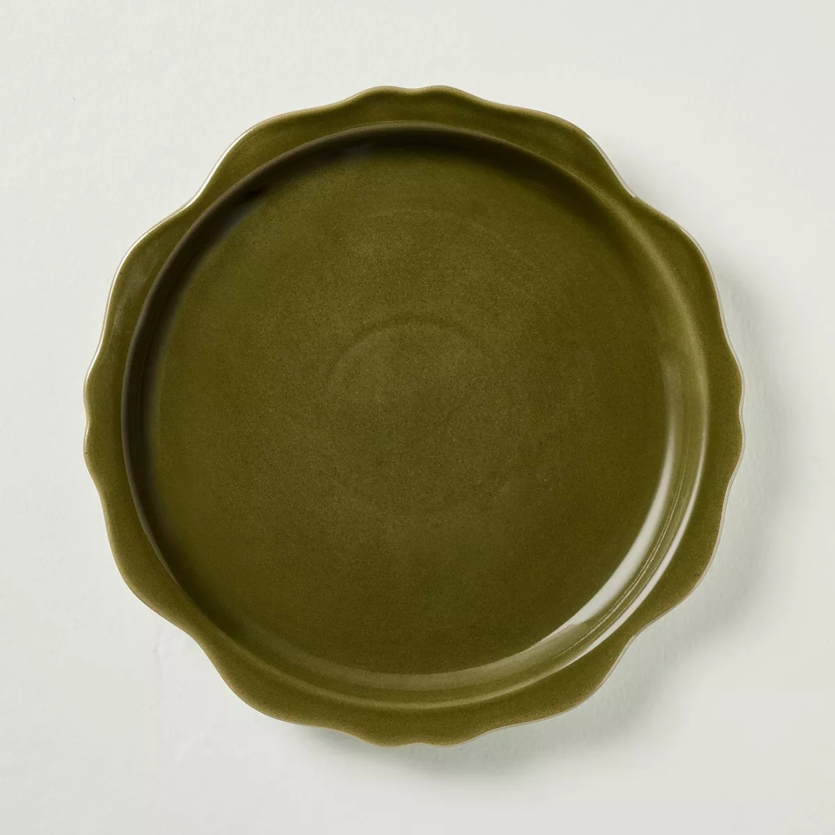Set of 8 Carved Edge Dinner Plates Green - Hearth & Hand™ with Magnolia | Target