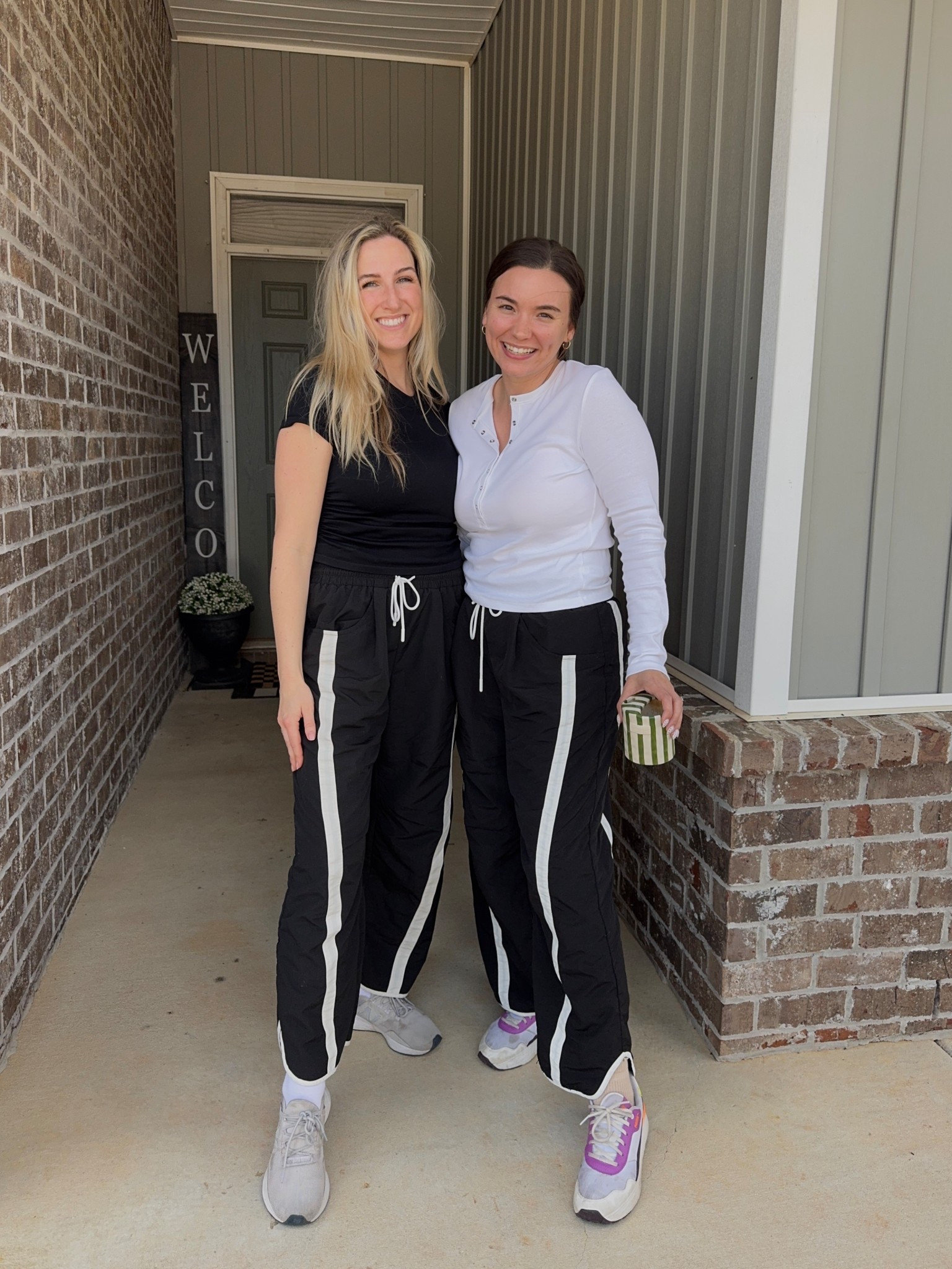 Twinning moment with my friend Morgan in our Amazon track pants! 

#LTKootd #LTKmomlife #LTKdayinmylife