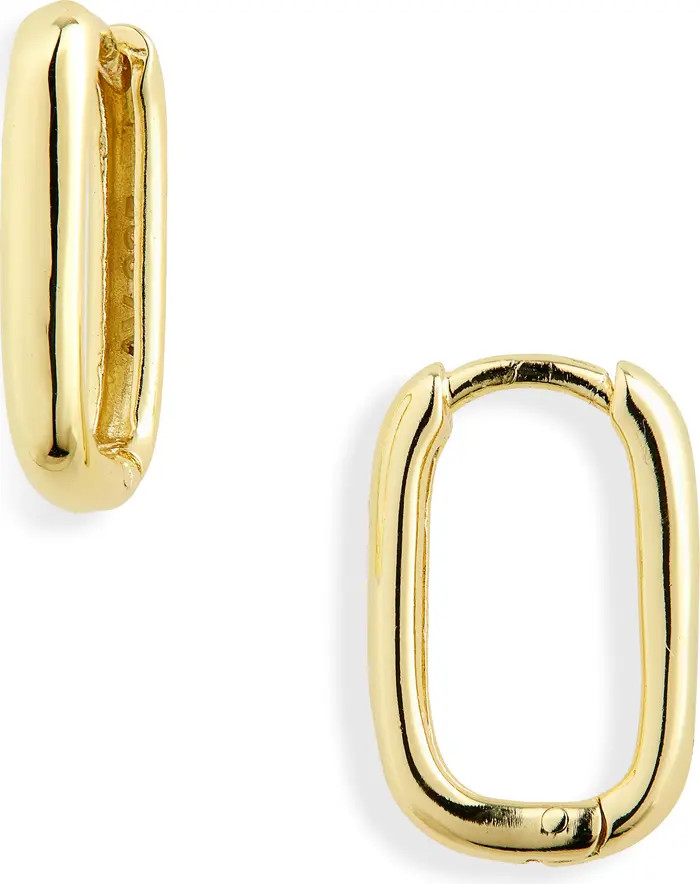 Argento Vivo Sterling Silver Oblong Hoop Earrings | Nordstrom | Nordstrom