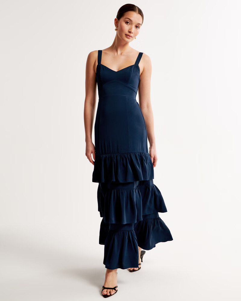 Ruffle Tiered Maxi Dress | Abercrombie & Fitch (US)