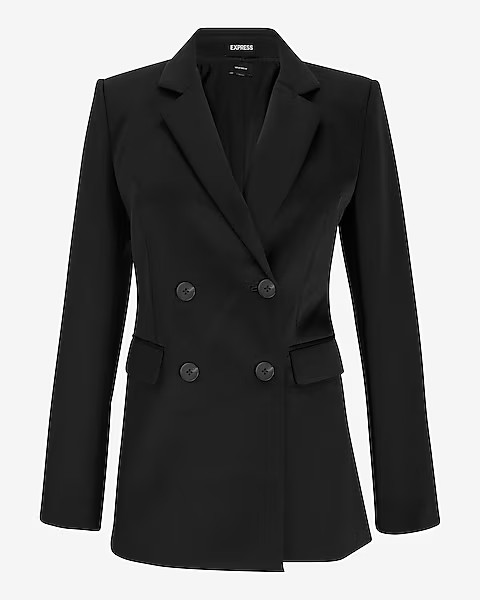 Supersoft Double Knit Double Breasted Blazer | Express