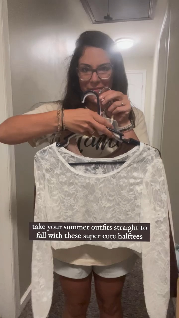 Did you even know something like this existed to make your life easier?!

Now all of my rompers and jumpsuits are #readyforfall 🤍 

These @halftee shirts are the best for a cute summer to fall transition! Make all your clothes #backtoschool appropriate! 

My fave is the lace one! Which one is your fave?!

Check them out on my @shop.ltk 
⬇️

#likeittoknowit #ad #howihalftee #whyihalftee #whereihalftee #summertofall #momfashion