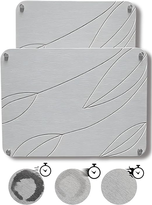 2 PCs Nesting Stone Drying Mat for Kitchen Counter - Fast Drying Mat - Diatomaceous Earth Dish Dr... | Amazon (US)