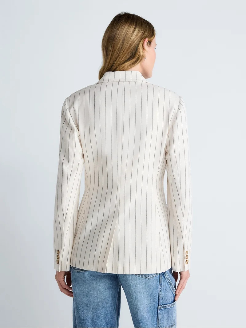 Scoop Women\u2019s and Women's Plus Linen Blend Blazer, Sizes XS-4X - Walmart.com | Walmart (US)