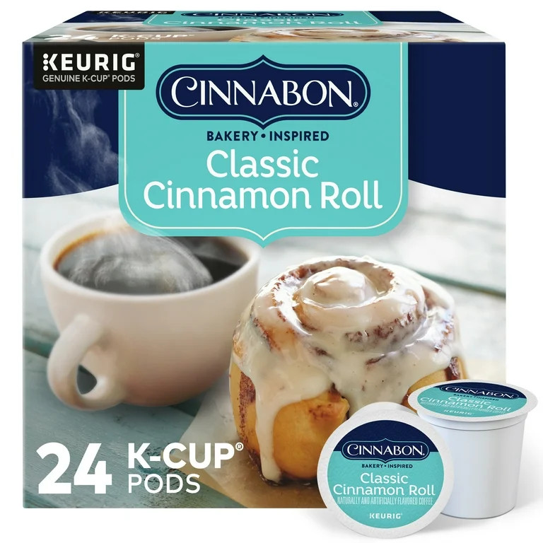 Cinnabon Classic Cinnamon Roll Flavored K-Cup Coffee Pods, Light Roast, 24 Count for Keurig Brewe... | Walmart (US)