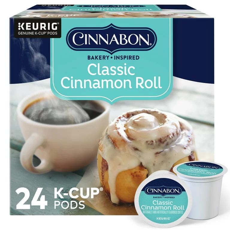 Cinnabon Classic Cinnamon Roll Flavored K-Cup Coffee Pods, Light Roast, 24 Count for Keurig Brewe... | Walmart (US)