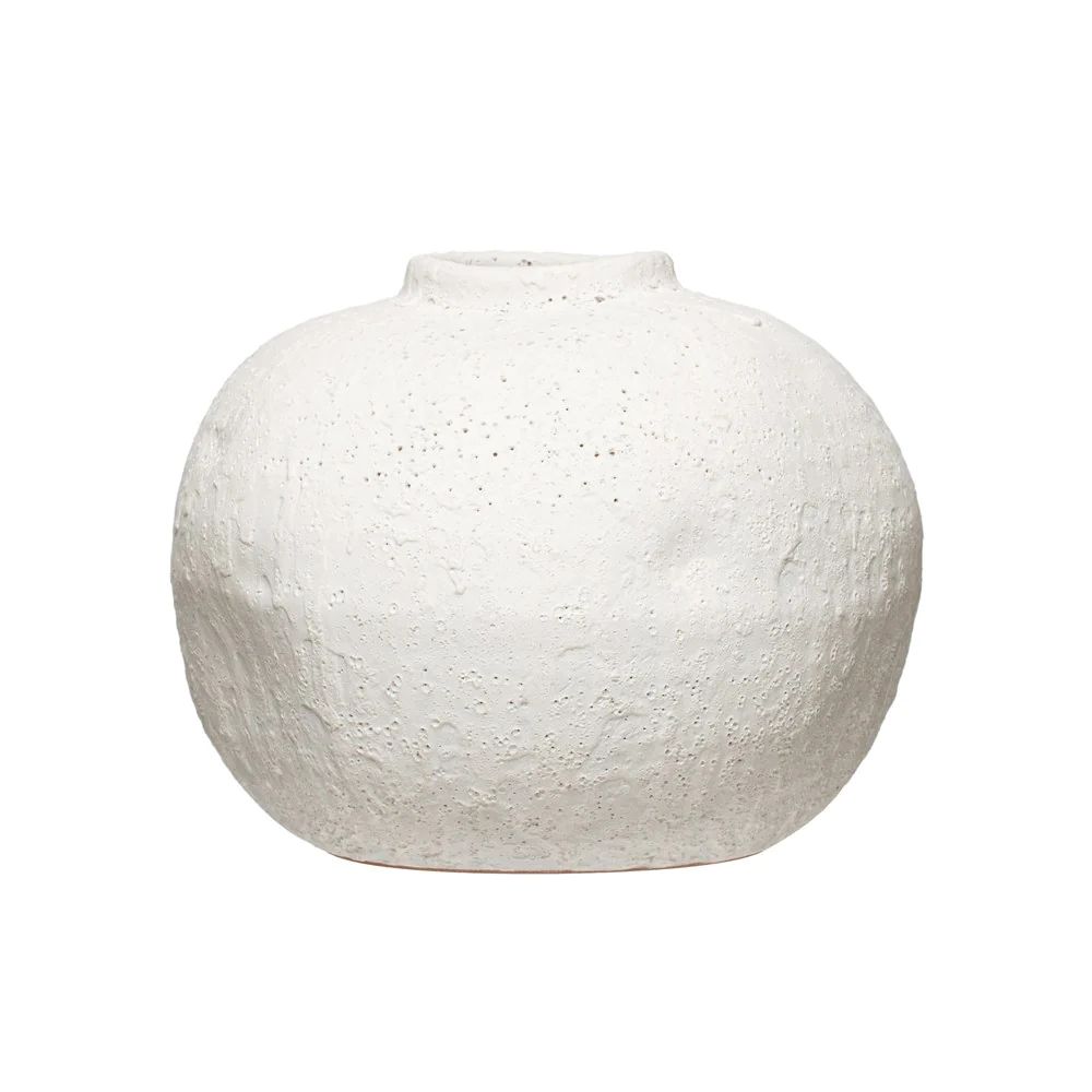 Matte White Terracotta Vase | Linen & Flax Co